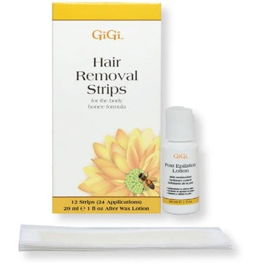 GiGi Hair Removal Strips For The Body 12 Large Strips ( 24 Applications )