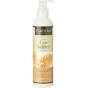 4pcs Bundle Cuccio Lyte Ultra Sheer Milk & Honey Body Butter 8oz ( Hand, Body and Foot Cream )