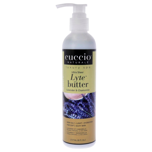 Cuccio Lyte Ultra Sheer Lavender & Chamomile Body Butter 8 oz ( Hand, Body and Foot Cream )