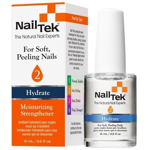 Nail Tek Moisturizing Strengthener 2 0.5 fl oz – Moisturizer for Soft, Peeling Nails