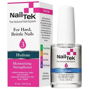 Nail Tek Moisturizing Strengthener 3 0.5 fl oz – Moisturizer for Hard, Brittle Nails