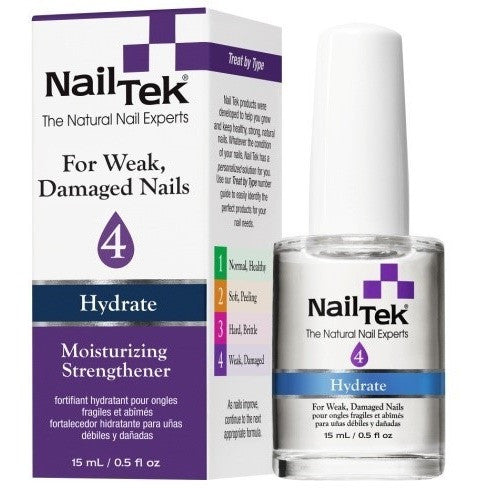 Nail Tek Moisturizing Strengthener 4 0.5 fl oz – Moisturizer for Weak, Damaged Nails