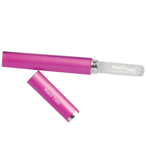 Nail Tek Crystal Files, Medium File 5" with Fuchsia Companion Case