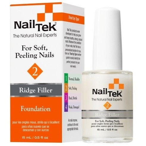 Nail Tek Foundation 2 0.5 fl oz – Ridge Filler for Soft, Peeling Nails