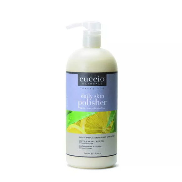 Cuccio White Limetta & Aloe Vera Daily Skin Polisher 32 oz ( Hand, Body and Foot Scrub )