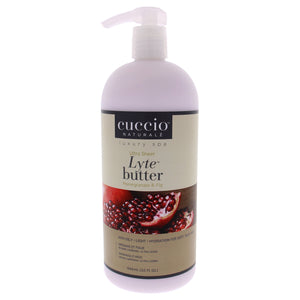 Cuccio Lyte Ultra Sheer Pomegranate & Fig Body Butter 32 oz ( Hand, Body and Foot Cream )