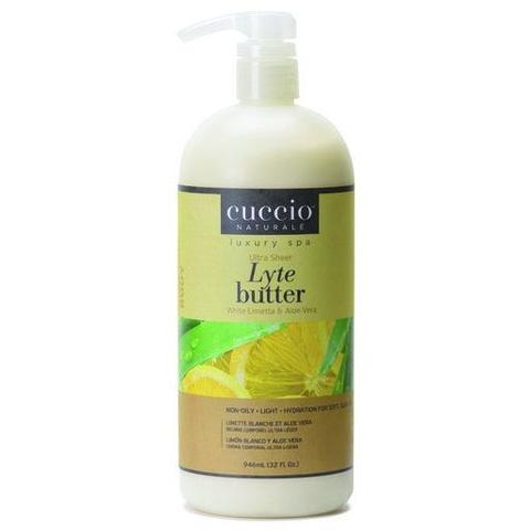 Cuccio Lyte Ultra Sheer White Limetta & Aloe Vera Body Butter 32 oz ( Hand, Body and Foot Cream )